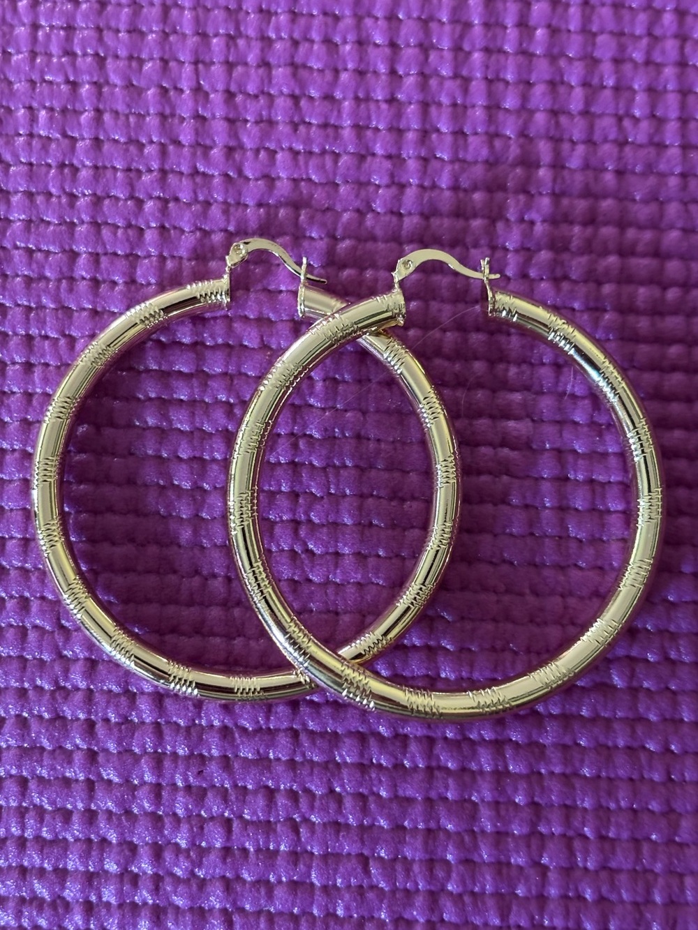 2 Inch Tube Hoop Earrings - 18k over Brass 🌺